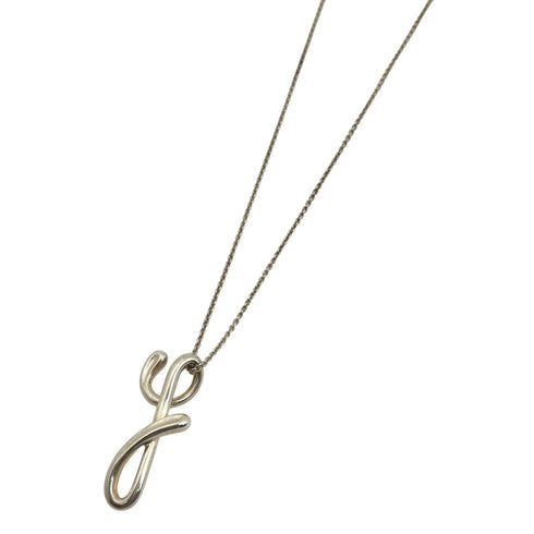 Initial Y Pendant Necklace Sterling Silver