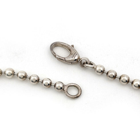 Ball Chain Heart Bracelet Sterling Silver