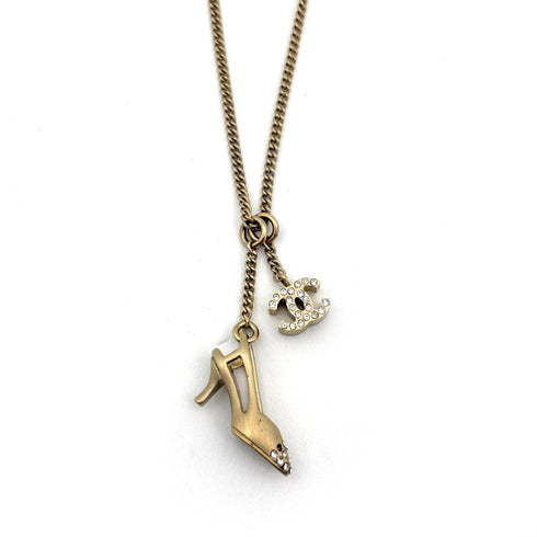 CC Logo Pendant Necklace Metal