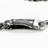 Orb Plate Chain Choker Necklace Metal Black and Silver With Rhinestones