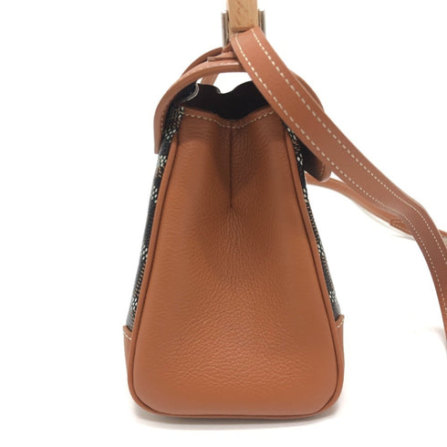 Saigon Top Handle Bag Coated Canvas with Leather Mini