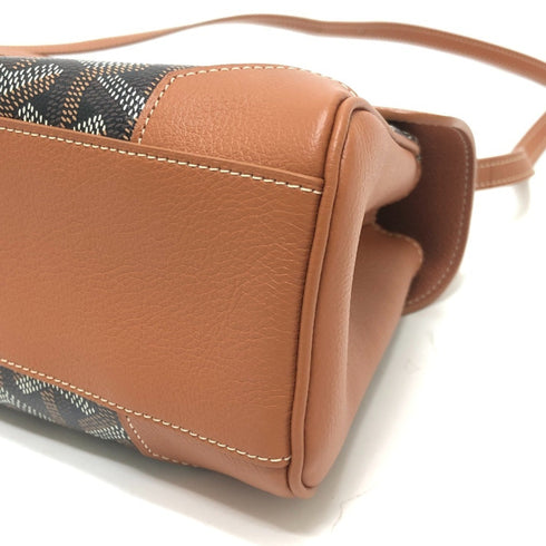 Saigon Top Handle Bag Coated Canvas with Leather Mini