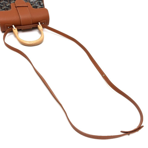 Saigon Top Handle Bag Coated Canvas with Leather Mini