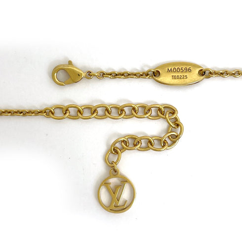 Pendant Necklace Gold and Rhinestone