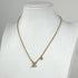 Pendant Necklace Gold and Rhinestone