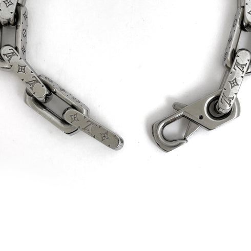 Monogram Chain Bracelet Silver Metal