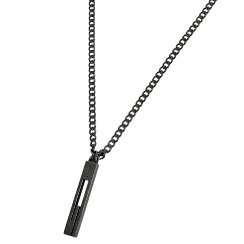 Pendant Necklace Sterling Silver Black