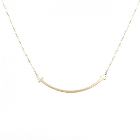 T Smile Pendant Necklace 18K Rose Gold