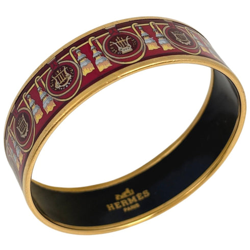 Cloisonné Bracelet Gold Red