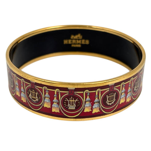 Cloisonné Bracelet Gold Red