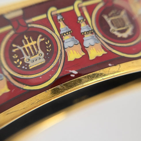 Cloisonné Bracelet Gold Red