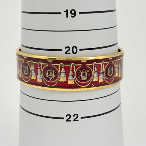 Cloisonné Bracelet Gold Red