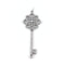 Woven Key Pendant Necklace Platinum with Diamond