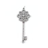 Woven Key Pendant Necklace Platinum with Diamond