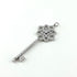 Woven Key Pendant Necklace Platinum with Diamond