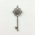 Woven Key Pendant Necklace Platinum with Diamond