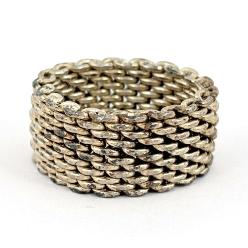 Somerset Mesh Ring Sterling Silver