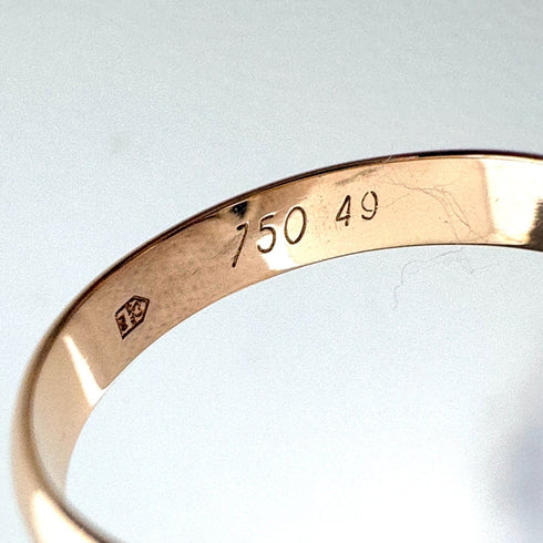 Vendome Louis Cartier Band Ring 18K Tricolor Gold