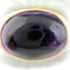 Band Ring Ceramic and 18K Yellow Gold with Amethyst