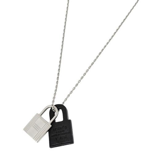 O'Kelly Pendant Necklace Leather and Metal Mini