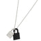 O'Kelly Pendant Necklace Leather and Metal Mini