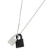 O'Kelly Pendant Necklace Leather and Metal Mini