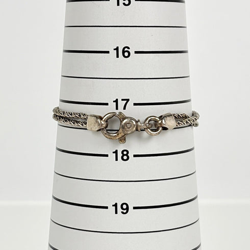 Double Rope Heart Bracelet Sterling Silver