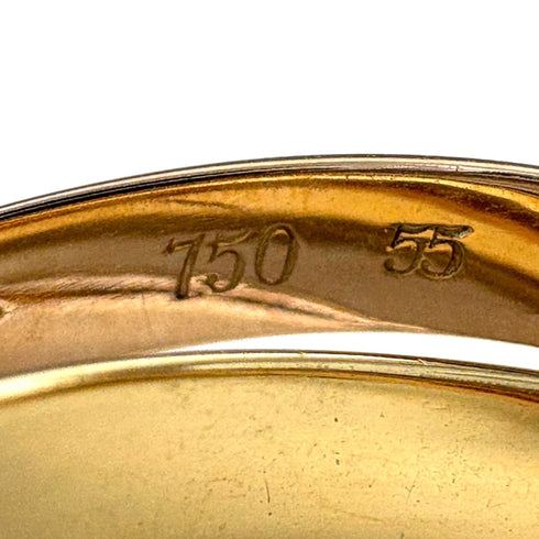 Vendome Louis Cartier Band Ring 18K Tricolor Gold