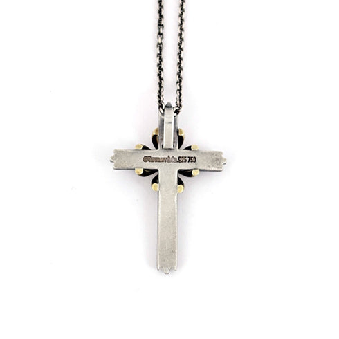 Pendant Necklace 18K Gold and Sterling Silver