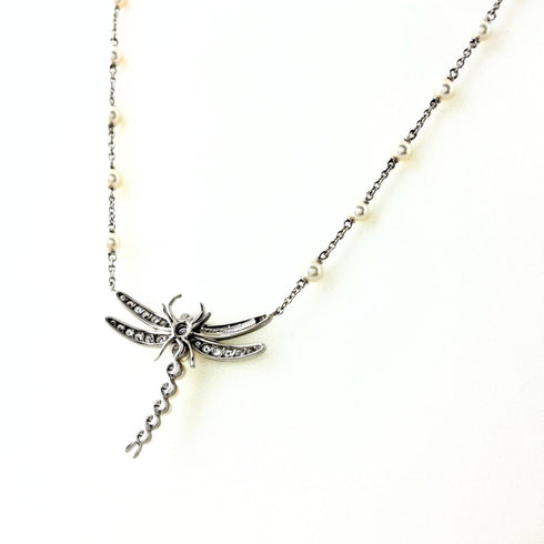 Pendant Necklace Platinum with Pearl