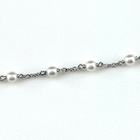 Pendant Necklace Platinum with Pearl