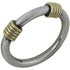 Band Ring 18K Yellow Gold and Sterling Silver