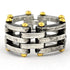 Band Ring 18K Yellow Gold and Sterling Silver