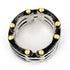 Band Ring 18K Yellow Gold and Sterling Silver