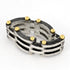 Band Ring 18K Yellow Gold and Sterling Silver