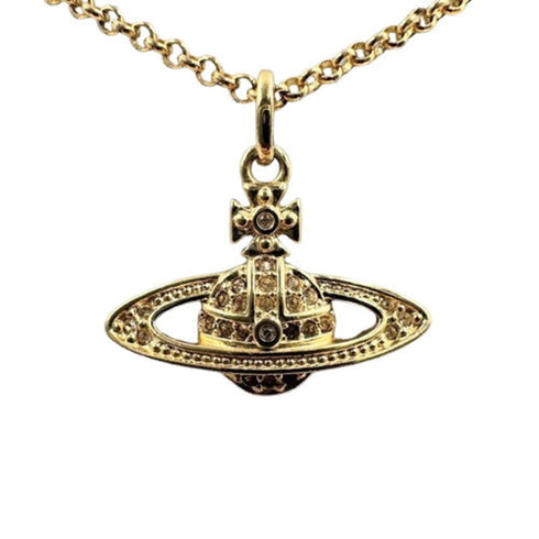 Mini Bas Relief Pendant Necklace Brass
