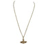 Mini Bas Relief Pendant Necklace Brass