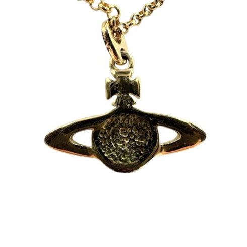 Mini Bas Relief Pendant Necklace Brass