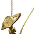 Mini Bas Relief Pendant Necklace Brass