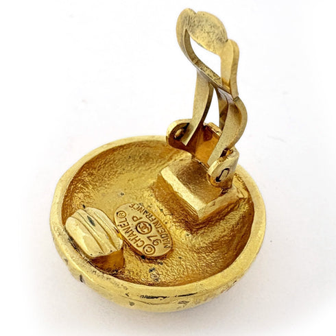 CC Logo Clip-On Earrings Metal Gold-Tone Metal