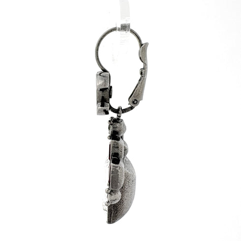 CC Logo Earrings Metal Silver-Tone Metal