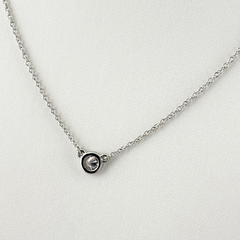 Elsa Peretti Diamonds By The Yard Pendant Necklace Platinum and Diamond