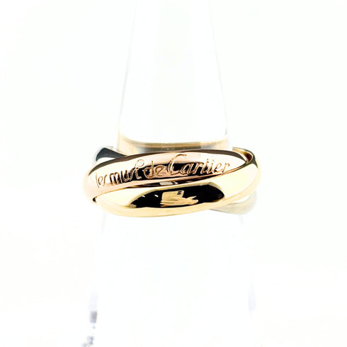 Vendome Louis Cartier Band Ring 18K Tricolor Gold