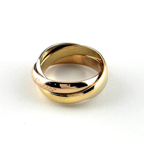 Vendome Louis Cartier Band Ring 18K Tricolor Gold