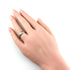 Vendome Louis Cartier Band Ring 18K Tricolor Gold