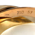 Vendome Louis Cartier Band Ring 18K Tricolor Gold