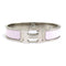 Bangle Enamel and Metal Silver and White Bracelet
