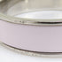 Bangle Enamel and Metal Silver and White Bracelet