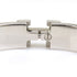 Bangle Enamel and Metal Silver and White Bracelet