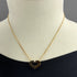 C Heart Pendant Necklace 18K Yellow Gold